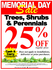 SALE Trees Shrubs & Perennials 25 off 17×22 2026 BBBBBBB